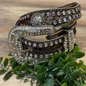 Blazin Roxx Silver Western-Inspired Belt